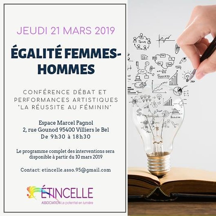 Affiche de la journée Égalité femmes-hommes du 21 mars 2019 / Poster for the 21 March 2019 Gender Equality day